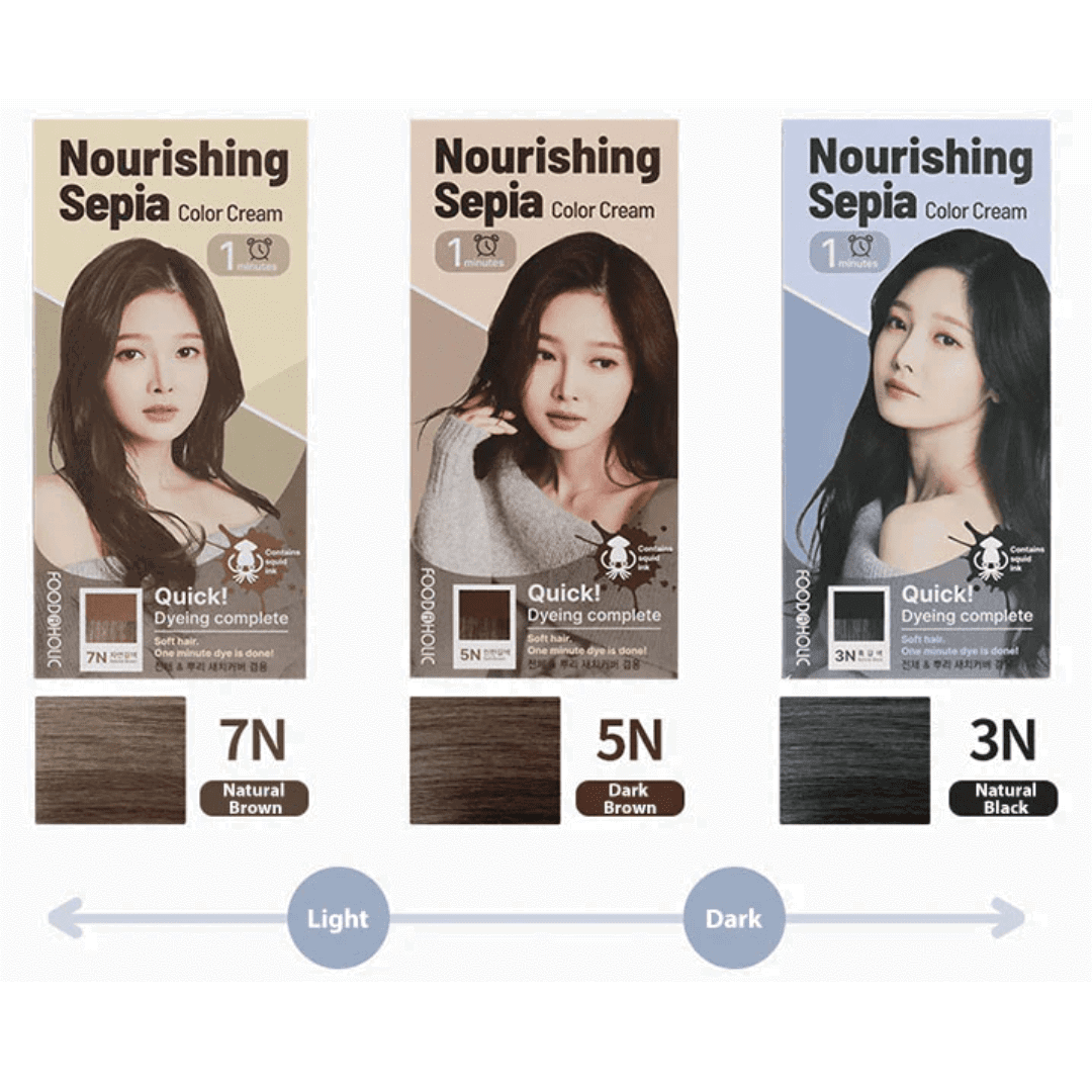 Foodaholic Nourishing Sepia 1 Min Hair Color 7N Natural Brown - Miessential