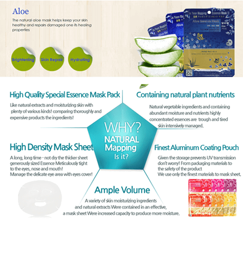 Ja Yeon Mapping Aloe Soothing Mask (5 PCS) - Miessential