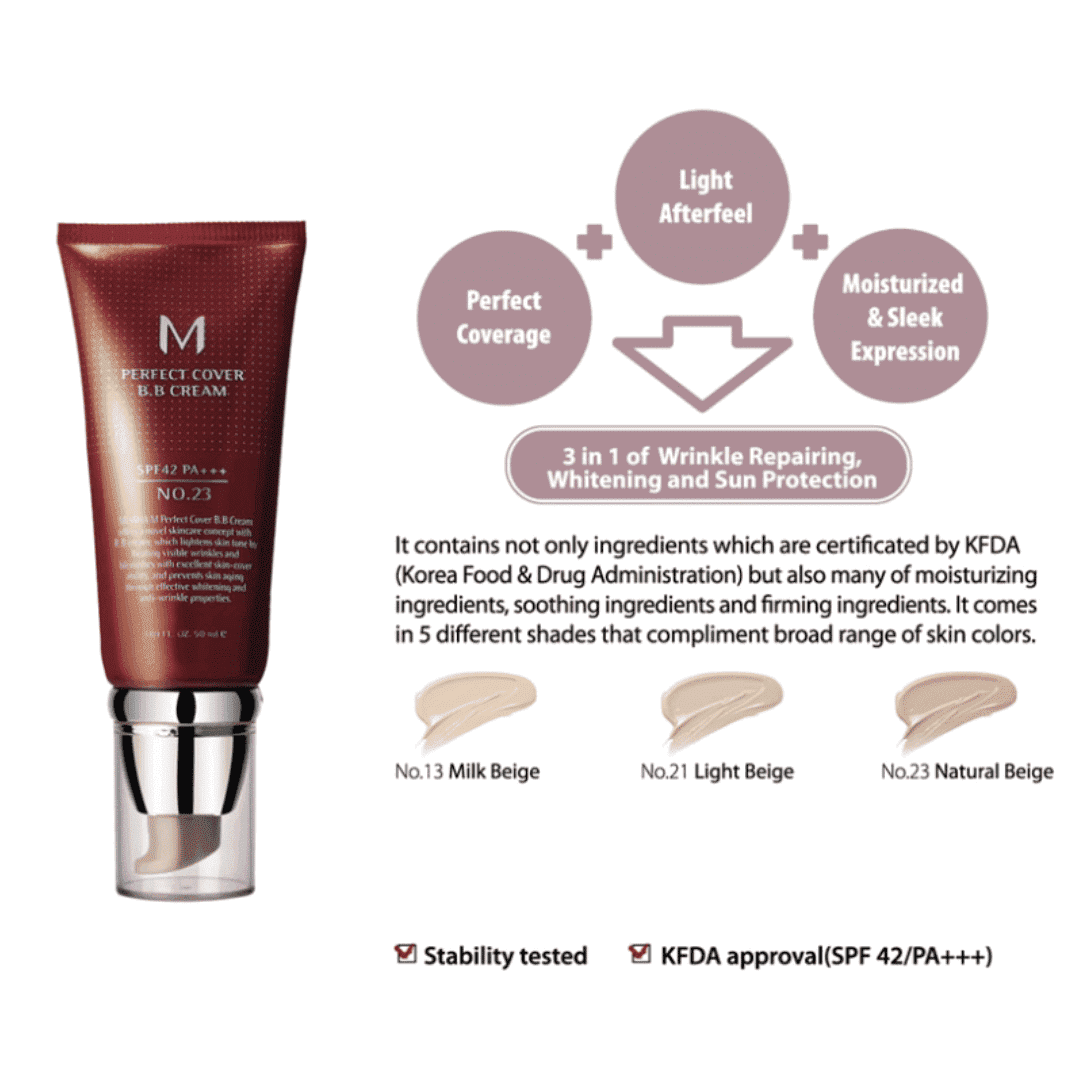 Missha M Perfect Cover BB Cream #21 - Miessential