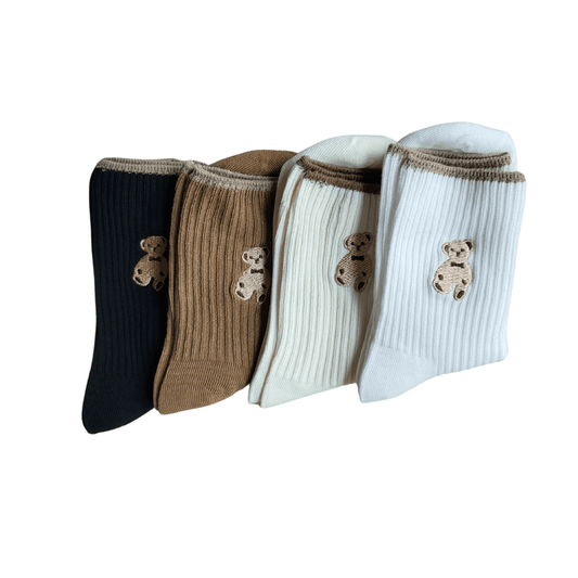 Mo & Joe Women's Teddy Bear Crew Socks - Miessential