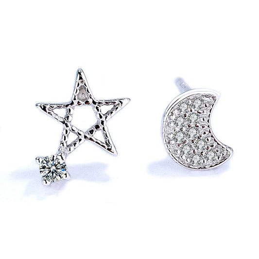 Stars And Moon Korea Korean Earrings Fashion And Simple - Miessential