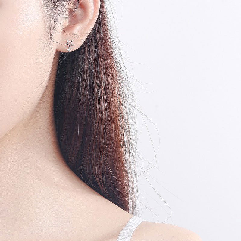 Stars And Moon Korea Korean Earrings Fashion And Simple - Miessential