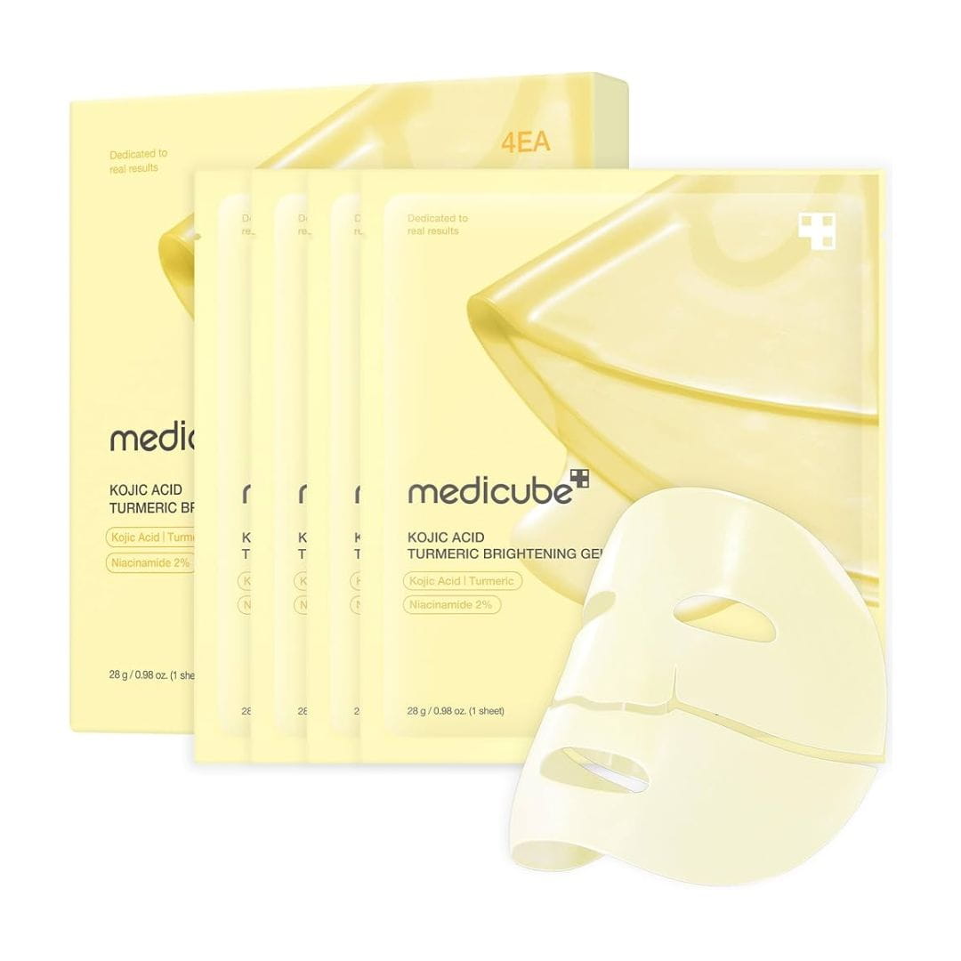 (4 PCS) Medicube Kojic Acid Turmeric Brightening Gel Mask