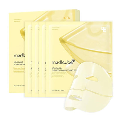 (4 PCS) Medicube Kojic Acid Turmeric Brightening Gel Mask