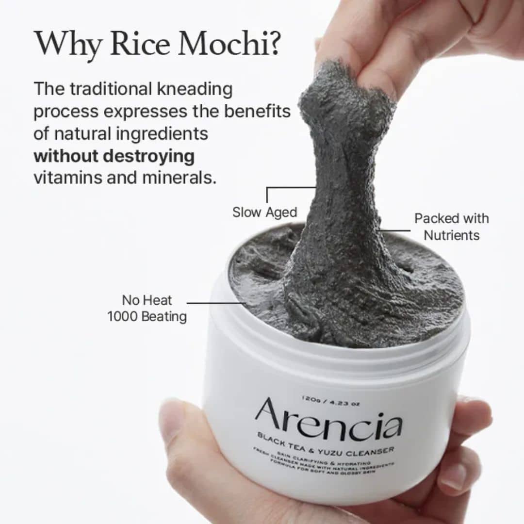 Arencia Black Tea Rice Mochi Cleanser