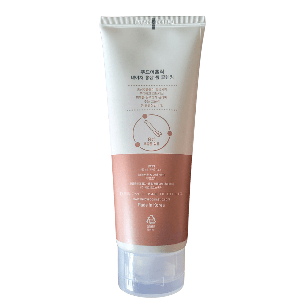 Foodaholic Nature Cleansing Foam Red Ginseng MiessentialStore