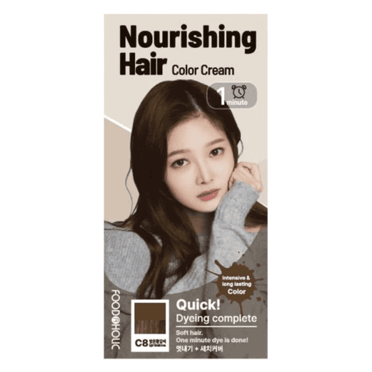 Foodaholic Nourishing Sepia 1 Min Hair Color C8 Light Yellowish Brown - Miessential