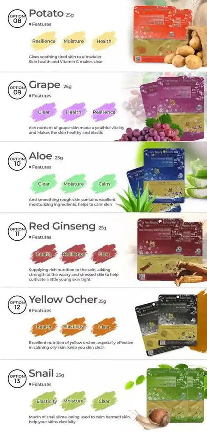 Ja Yeon Mapping Yellow Ochre Anti-Inflammatory Mask (5 PCS) - Miessential