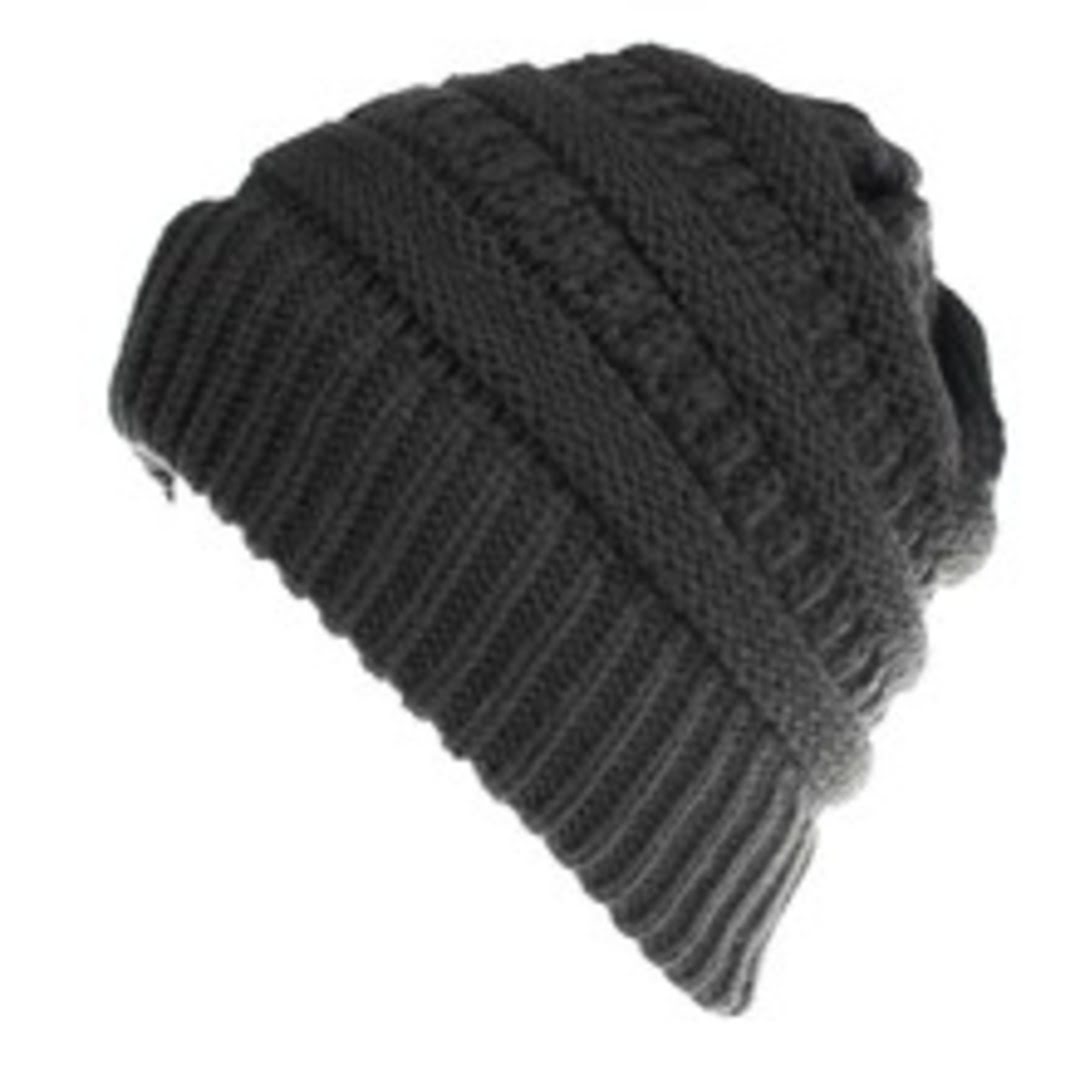 Mixed Color Knitted Wool Hat Ladies Non-labeled Ponytail Hat MiessentialStore