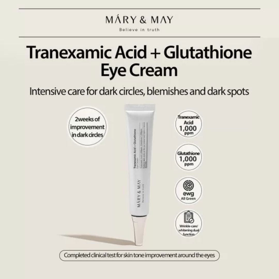 Mary & May, Tranexamic Acid + Glutathione Eye Cream