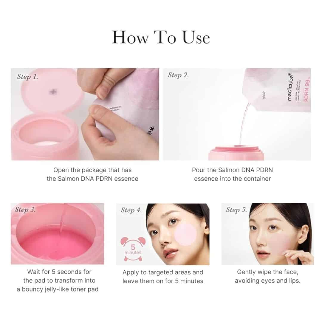 Medicube PDRN Pink Collagen Toning Gel Toner Pad