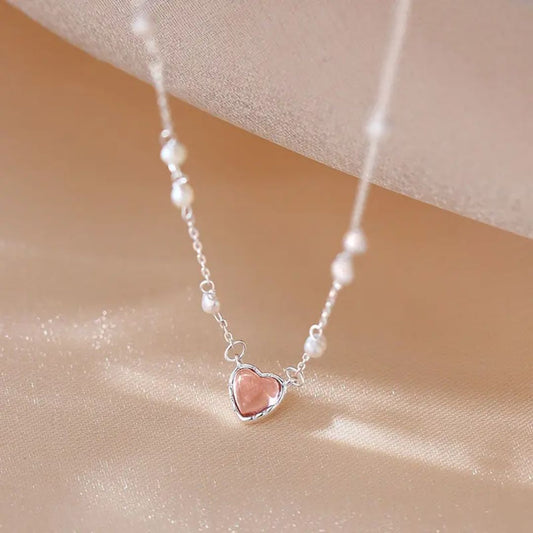 Pearl Heart Pendant Necklace