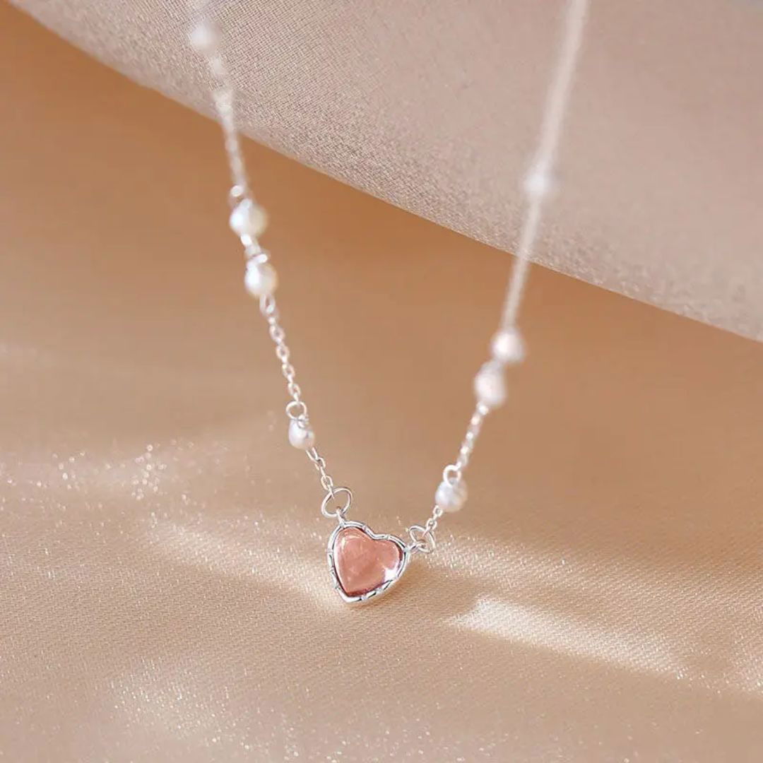 Pearl Heart Pendant Necklace - Miessential