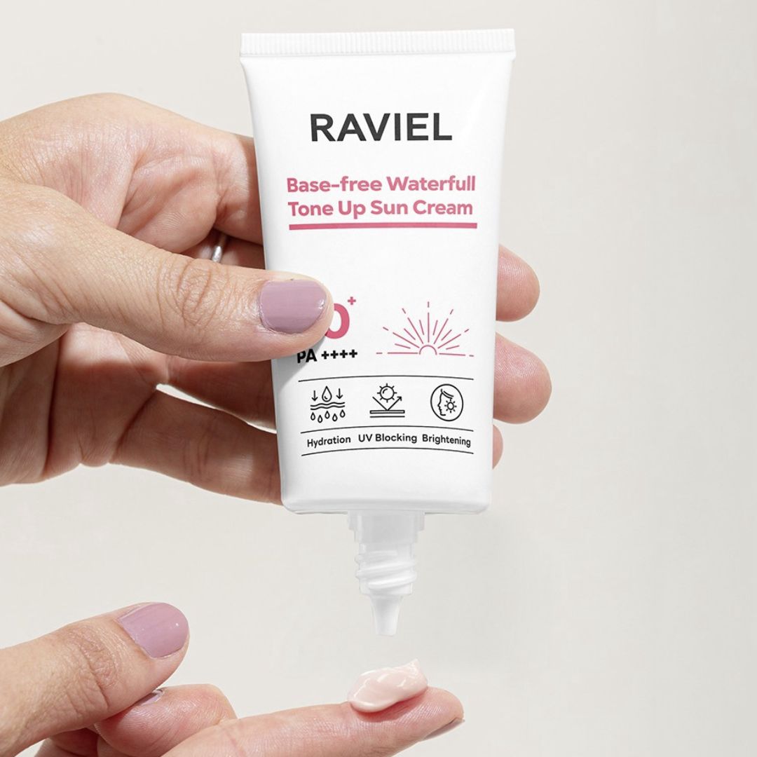 Raviel Base-free Waterfull Tone Up Sun Cream Miessential