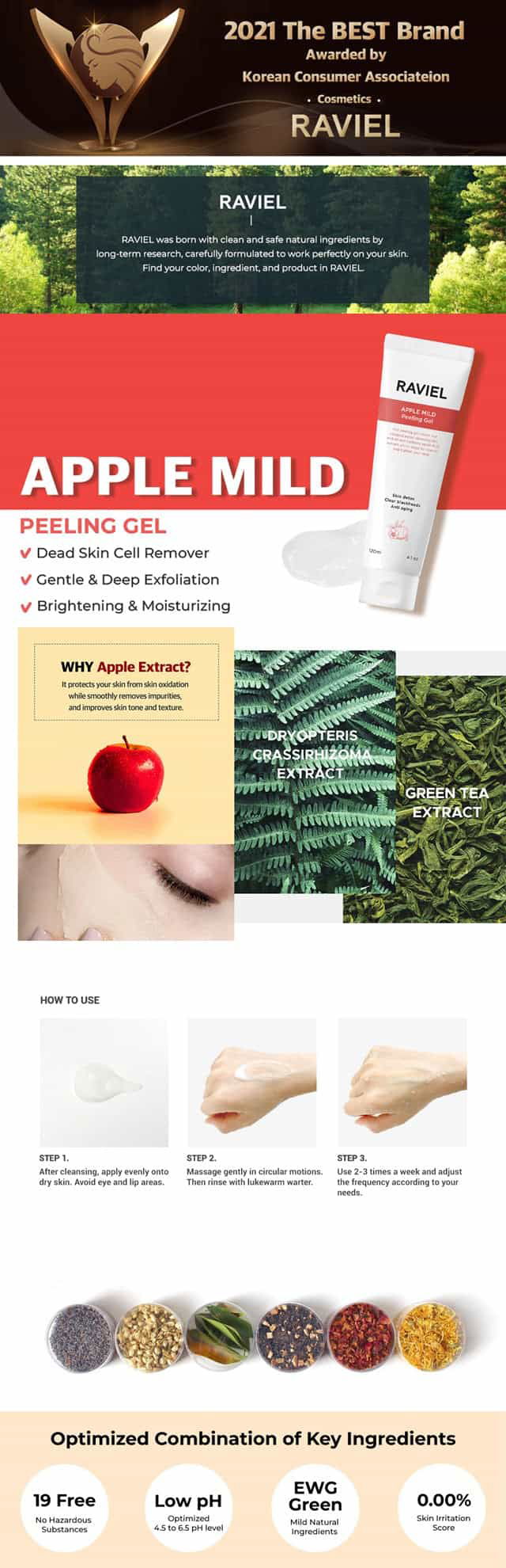 Raviel Apple Mild Peeling Gel - Miessential