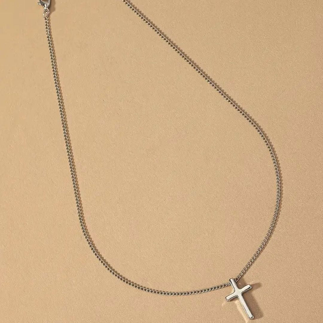 Simple Mini Cross Pendant Necklace - Miessential