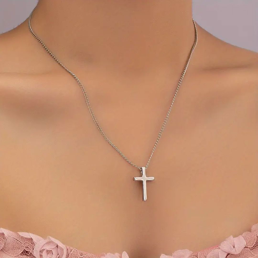 Simple Mini Cross Pendant Necklace - Miessential