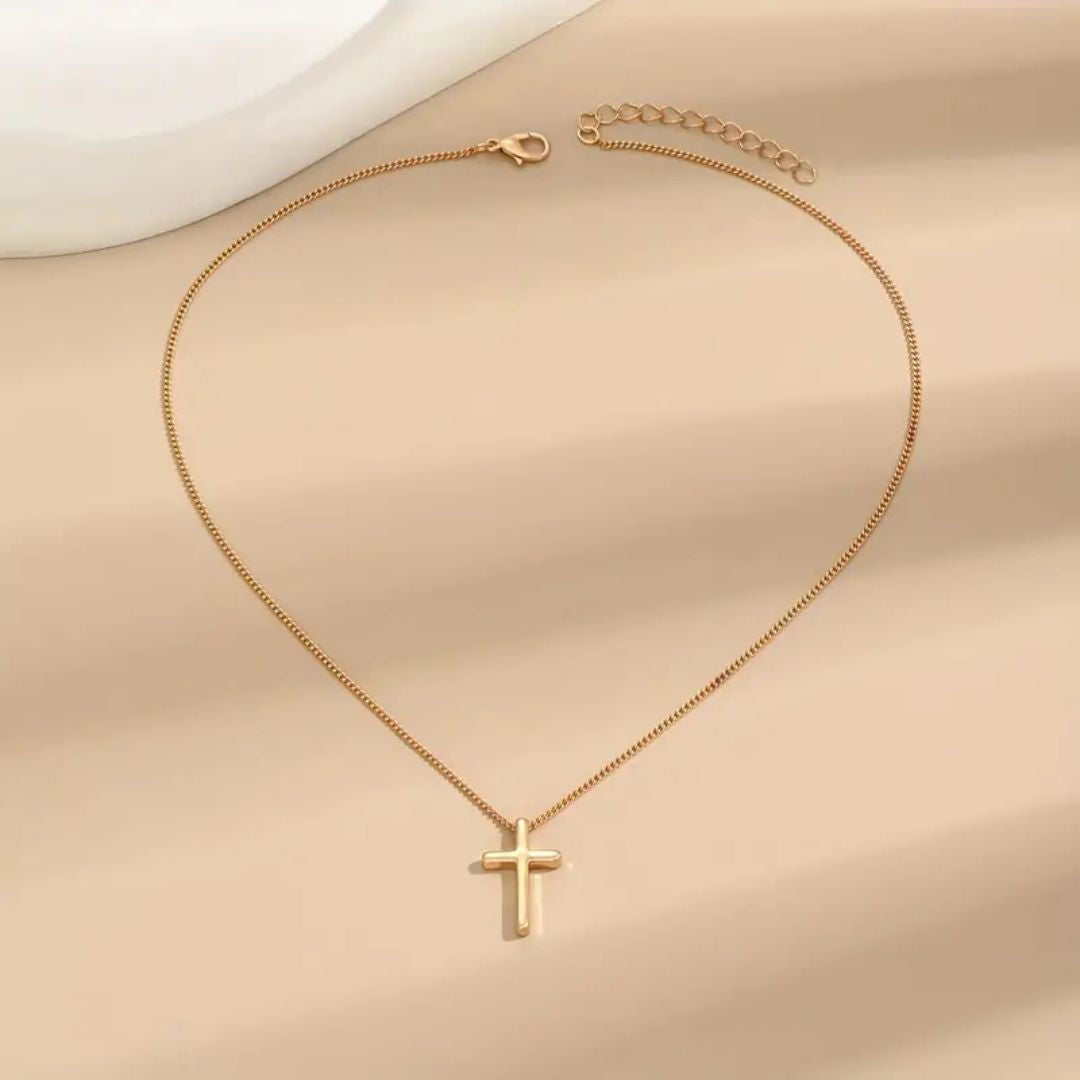 Simple Mini Cross Pendant Necklace - Miessential