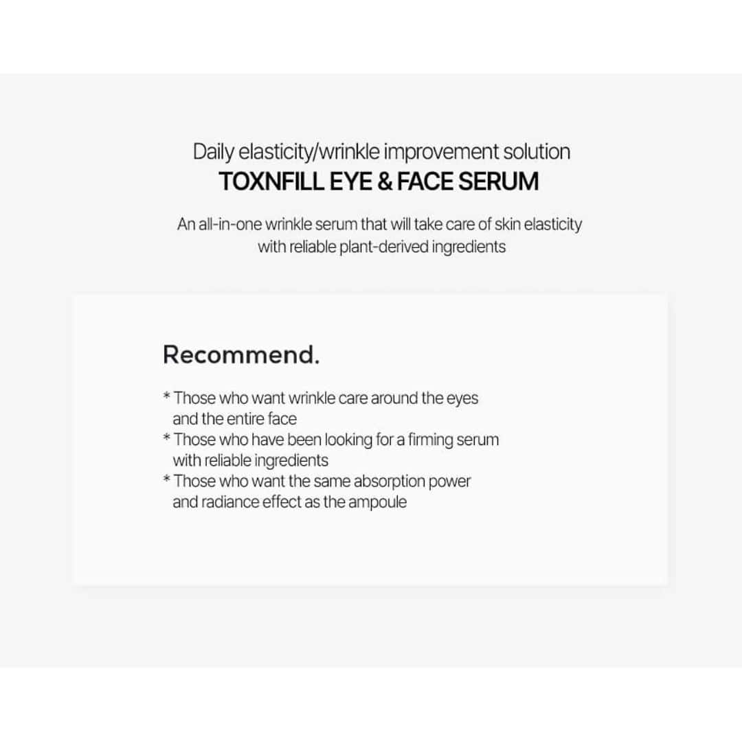 TOXNFILL Eye & Face Serum