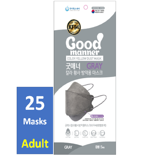 Good Manner KF94 Mask Adult (25 Masks) Good Manner