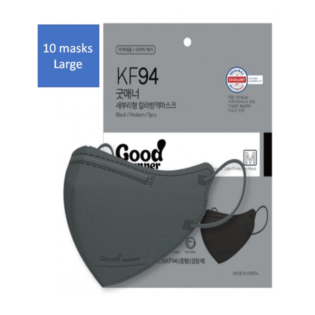 Good Manner Mask KF94 2D [LARGE] Adult (10 Masks ) Good Manner