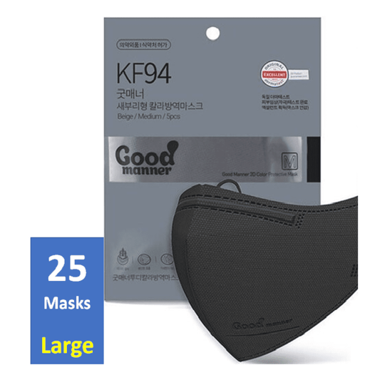 Good Manner Mask KF94 2D [LARGE] Adult (25 Masks) Good Manner