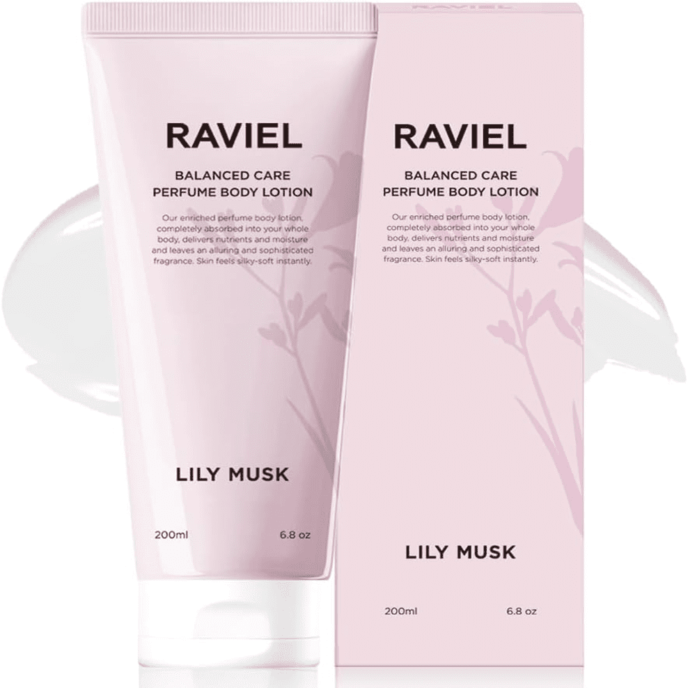 RAVIEL Balanced Care Moisturizing Perfume Body Lotion. Lily Musk | Tube Rose Raviel