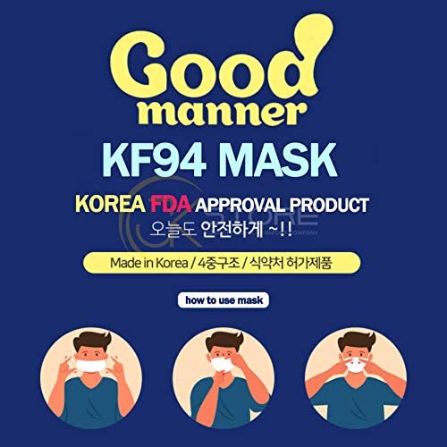 Good Manner Mask KF94 2D [Medium] Adult (25 Masks) Good Manner