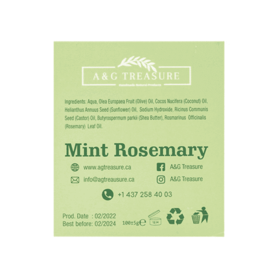 AG Treasure Natural Mint Rosemary Soap - 2