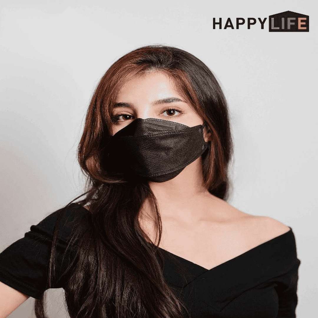 Good Day KF94 100 Black Medium Adult Masks Happy Life