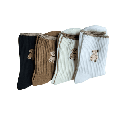 Mo & Joe Women's Teddy Bear Crew Socks MiessentialStore