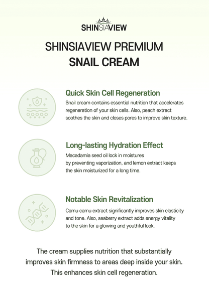Shinsiaview Premium Snail Cream MiessentialStore