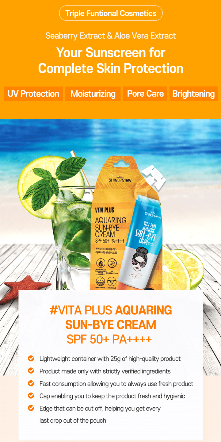 Shinsiaview Vita Plus Aquaring Sun-Bye Cream MiessentialStore