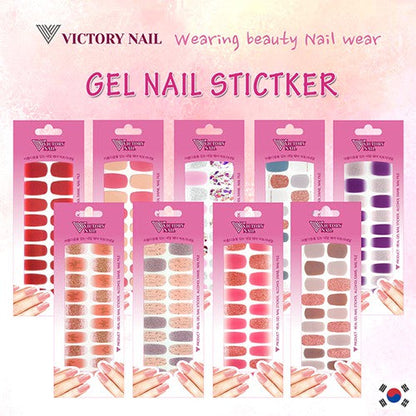 VICTORY NAIL- Premium Gel Nail Strips 22pcs Nail Sticker Made in Korea/ Nail Wrap/ Self Gel Nail Sticker