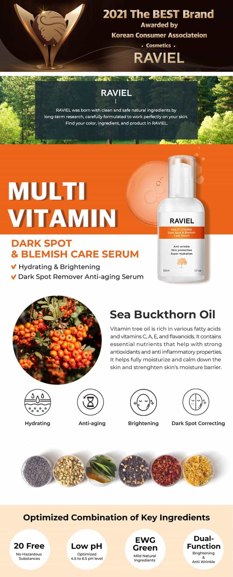 Raviel Multi Vitamin Dark Spot & Blemish Care Serum MiessentialStore